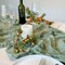 Wrapables 10Ft Bohemian Cheesecloth Gauze Table Runner for Rustic Weddings, Parties, Home Decor, Moss Green